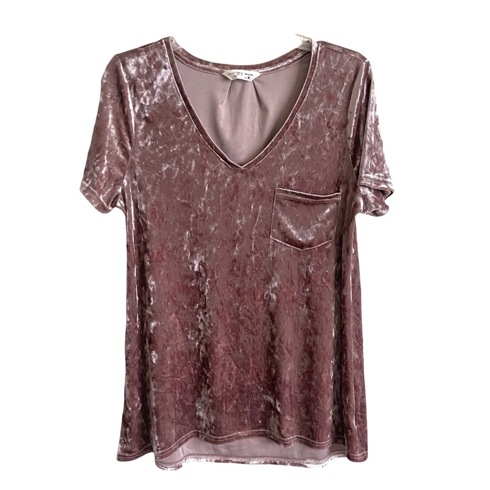 Spring + Mercer Velvet Legging Tee Sz M